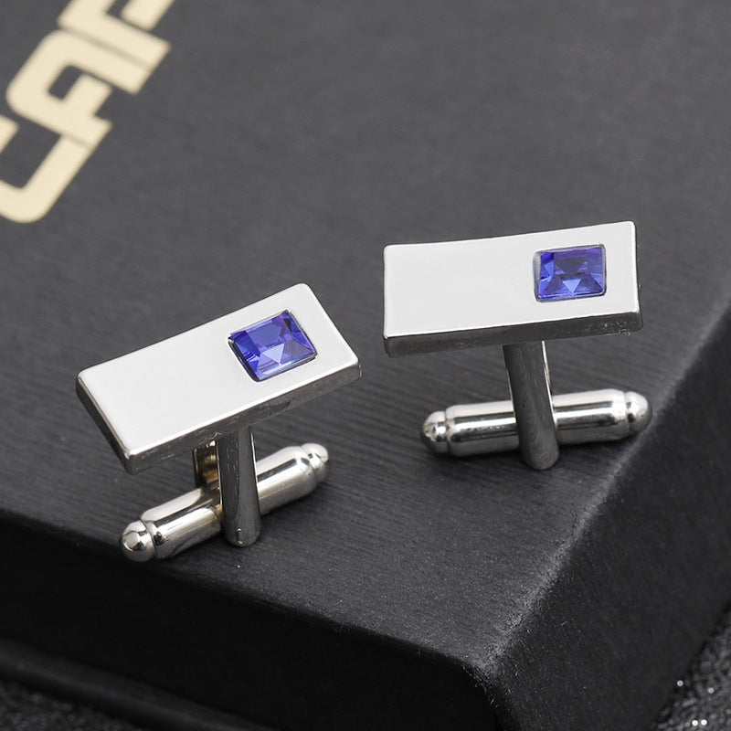 Men's Business Suit French Alloy Cufflinks and Tie Clips Set