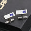 Men's Business Suit French Alloy Cufflinks and Tie Clips Set