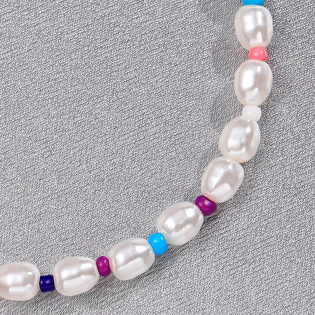 Bohemian Baroque Pearl Bracelet & Colorful Beaded Anklet Beach Chain