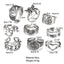 Creative Fashion Butterfly Solitaire Ring Set - 9 Pieces