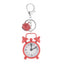 Cute Mini Alarm Clock Keychain - Iron Plated Cartoon Keyring for Bags and Gifts