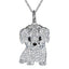 Cute Maltese Dog Animal Pendant Necklace