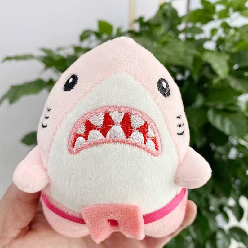 Cute Plush Shark Keychain Bag Pendant Toy