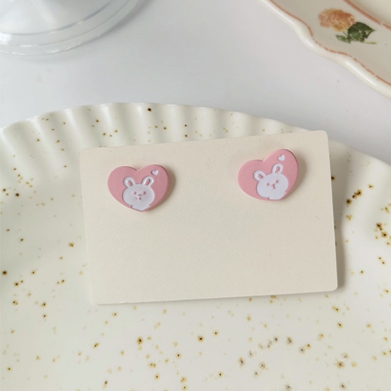 Cute Bear Alloy Stoving Varnish Ear Studs