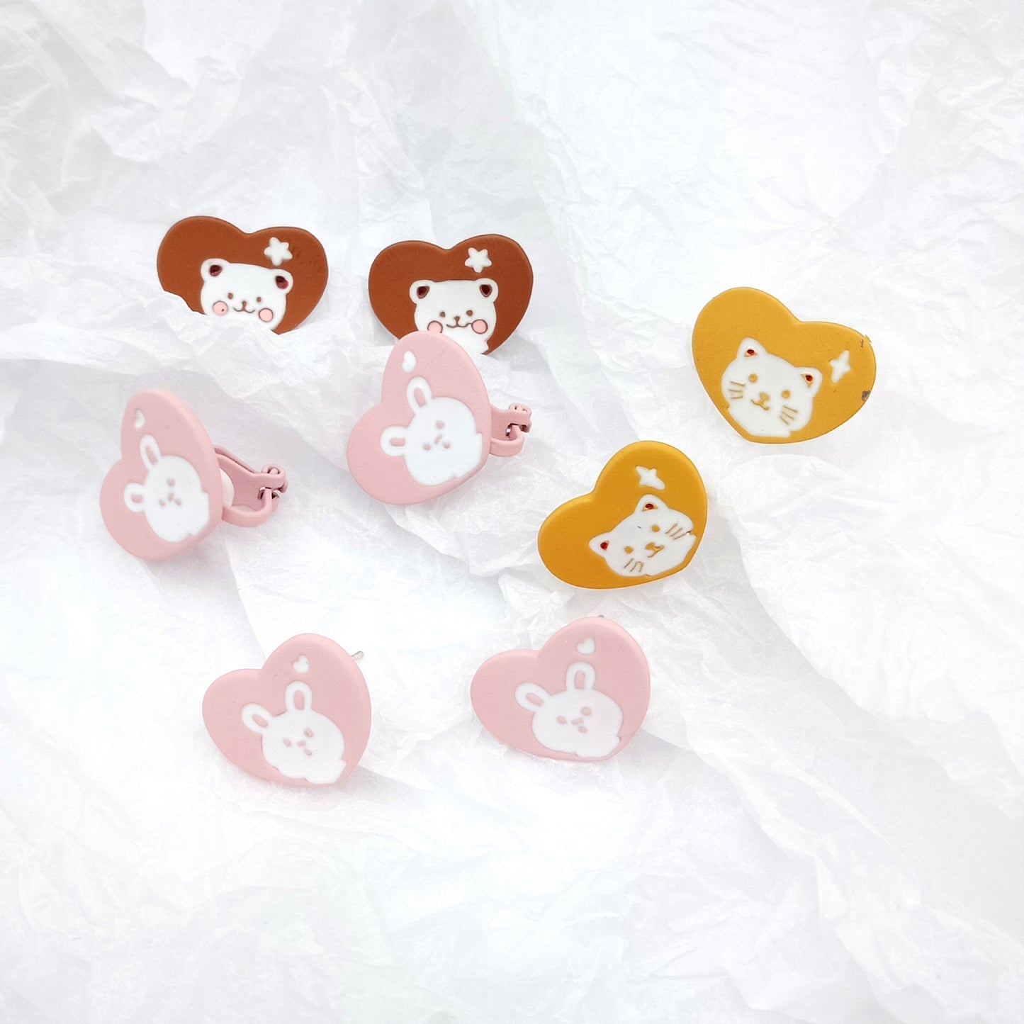 Cute Animal Alloy Ear Studs with S925 Silver Needle