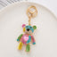 Cute Colorful Bear Alloy Keychain Pendant for Bags and Cars