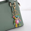 Cute Colorful Bear Alloy Keychain Pendant for Bags and Cars