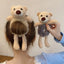 Cute Bear Plush Hair Tie and Headband Set