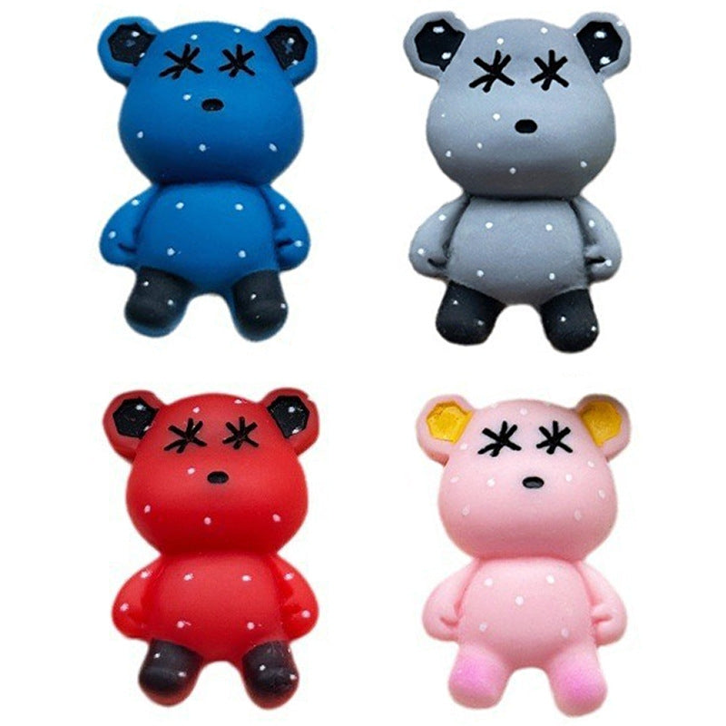 Cute Gradient Bear Resin DIY Accessories for Phone Cases, Shoes, and Crafts