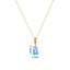 Colorful Bear Resin Zircon Pendant Necklace for Women and Men