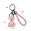 Cute Bear Resin Keychain Pendant - Cartoon Woven Strap Teddy Bear Car Charm