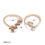 Cute Heart Shape Butterfly Alloy Inlay Diamond Open Ring Set