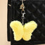 Cute Butterfly Faux Fur Keychain Pendant for Bags and Cars