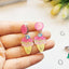 Cute Cactus Rabbit Ice Cream Acrylic Clip-On Earrings for Girls