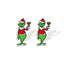 Cute Cartoon Christmas Tree Acrylic Earrings - Grinch Festive Studs for Women