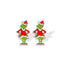 Cute Cartoon Christmas Tree Acrylic Earrings - Grinch Festive Studs for Women