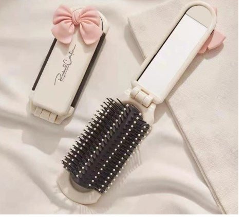 Cute Cartoon Sheep Mini Folding Hair Comb with Mirror