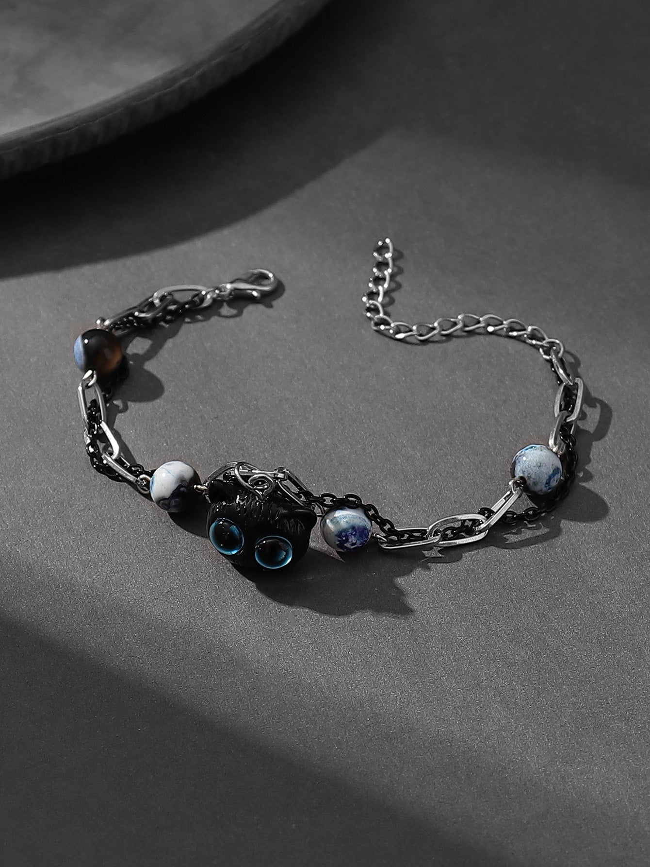 Cute Black Cat Resin Adjustable Unisex Bracelet