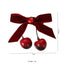 Cherry Velvet Bowknot Hair Clip