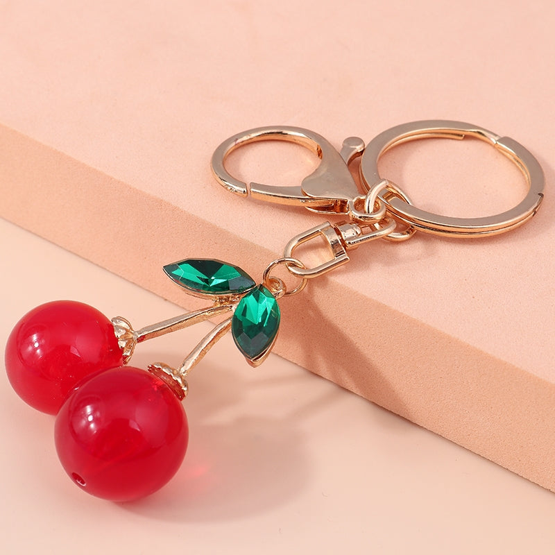 Cute Cherry Acrylic Keychain Accessory for Women