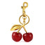 Cherry Crystal Alloy Women's Keychain Accessory