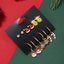 Cute Christmas Hat Snowman Candy Cane Alloy Enamel Earrings Set