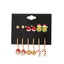 Cute Christmas Hat Snowman Candy Cane Alloy Enamel Earrings Set