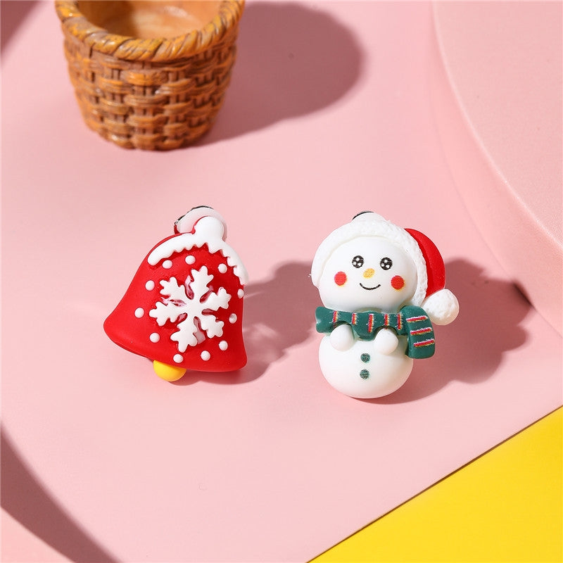 Cute Christmas Hat Resin Kid's Ear Clips - Festive Holiday Gift for Children