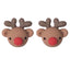 Cute Christmas Tree Santa Claus Elk Resin Ear Clips and Studs for Women