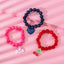 Cute Unicorn and Dog Heart-Shaped Acrylic and Rubber Kids' Bracelet Set - 3 Pieces