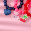 Cute Unicorn and Dog Heart-Shaped Acrylic and Rubber Kids' Bracelet Set - 3 Pieces