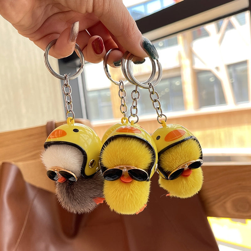 Cute Mini Duck Plush Keychain Bag Pendant