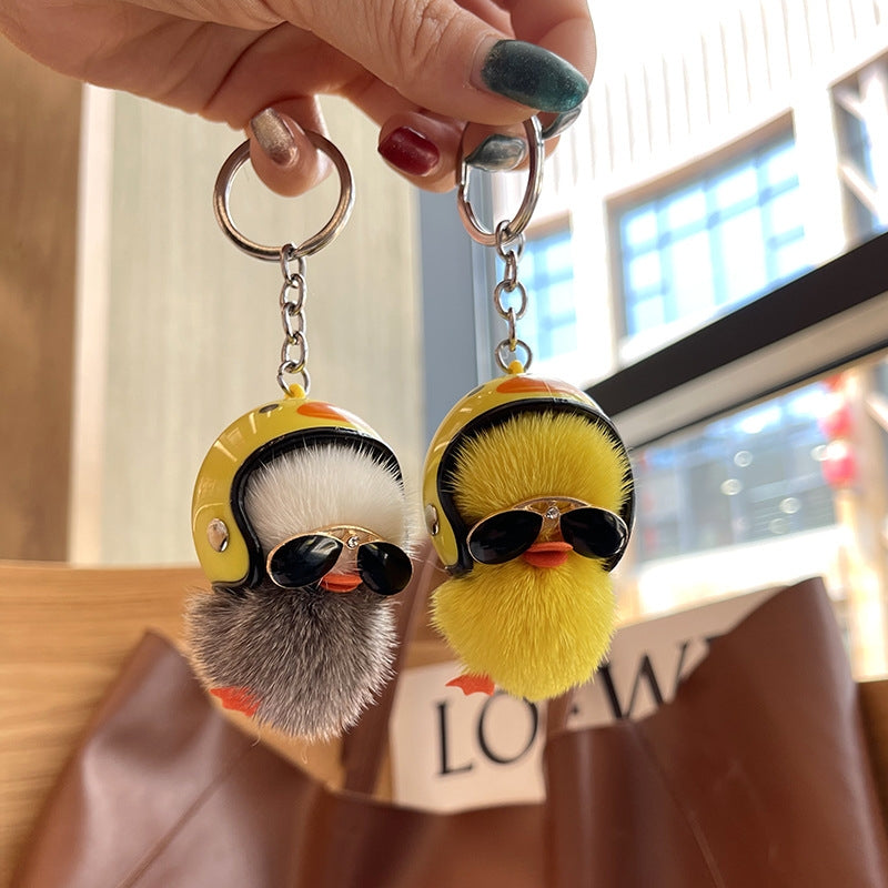 Cute Mini Duck Plush Keychain Bag Pendant