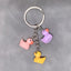 Cute Yellow Duck Resin Keychain Pendant Accessory