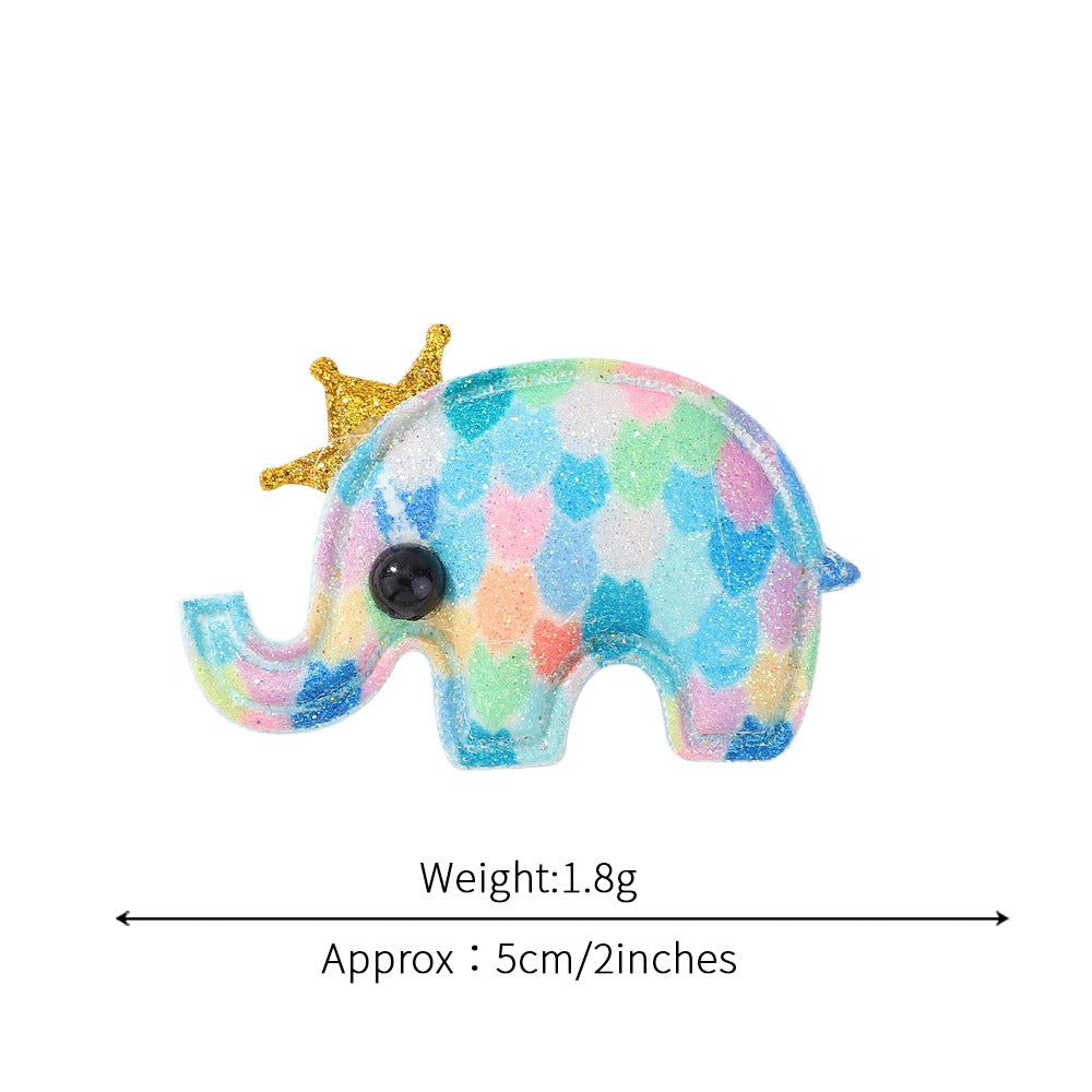 Cute Animal Elephant and Whale Crown Hair Clip for Kids