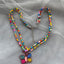 Colorful Flower Butterfly Beaded Pendant Necklace for Women