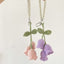 Cute Flower Yarn Pearl Chain Keychain for Women