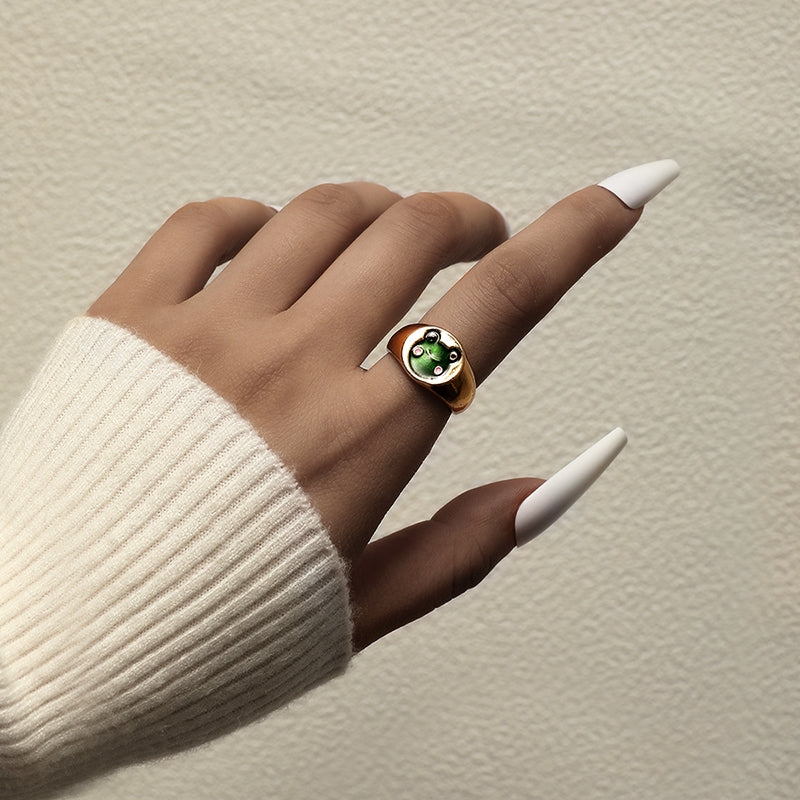 Cute Cartoon Frog Alloy Women's Ring