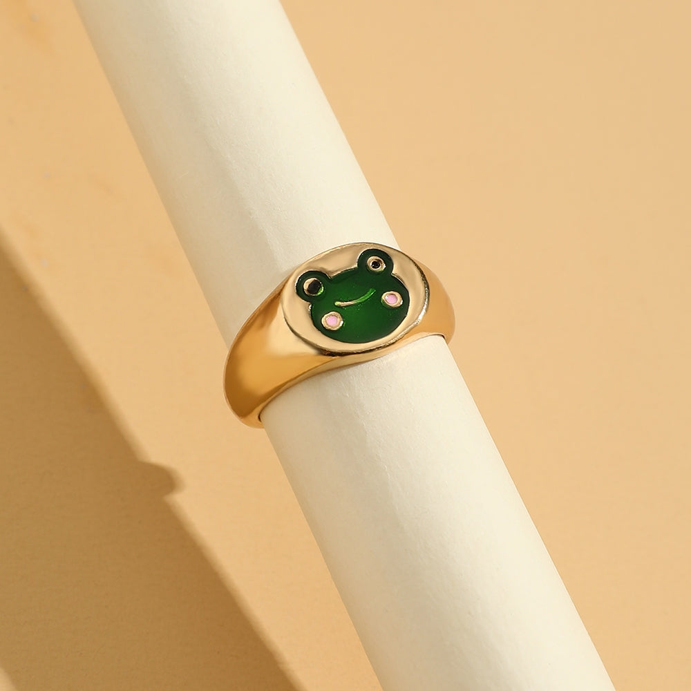 Cute Cartoon Frog Alloy Women's Ring