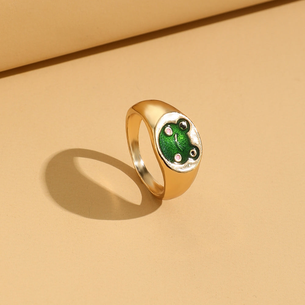 Cute Cartoon Frog Alloy Women's Ring