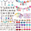 Cute Fruit Alloy Bracelet & DIY Crystal Bead Necklace Set for Girls