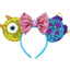 Devil's Eye Sequin Bow Knot & Monster Ears Cosplay Headband Set