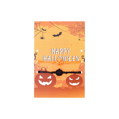 Cute Romantic Pumpkin Alloy Handmade Halloween Bracelets with Cartoon Pendants