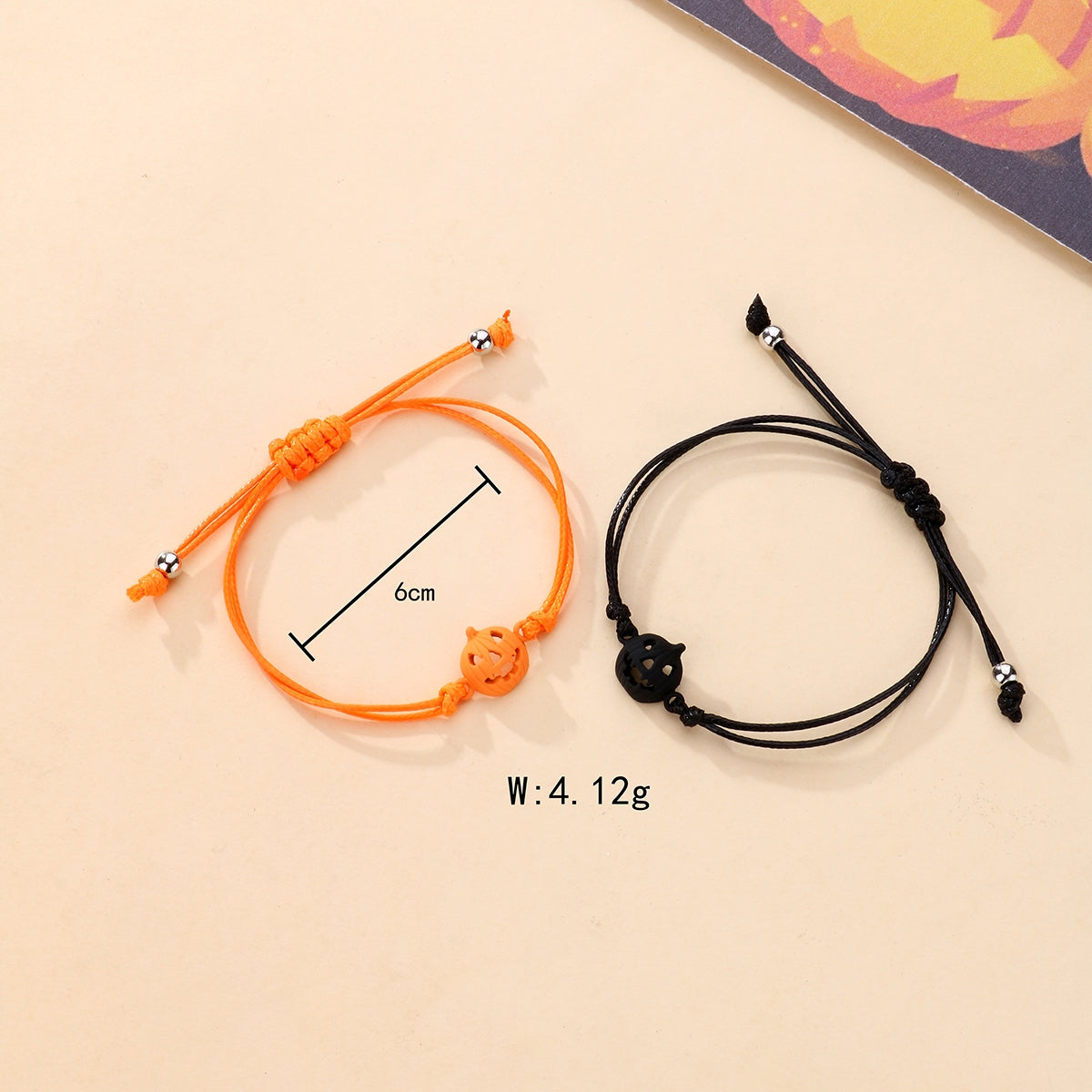 Cute Romantic Pumpkin Alloy Handmade Halloween Bracelets with Cartoon Pendants