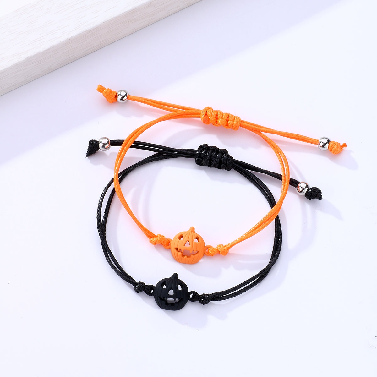 Cute Romantic Pumpkin Alloy Handmade Halloween Bracelets with Cartoon Pendants