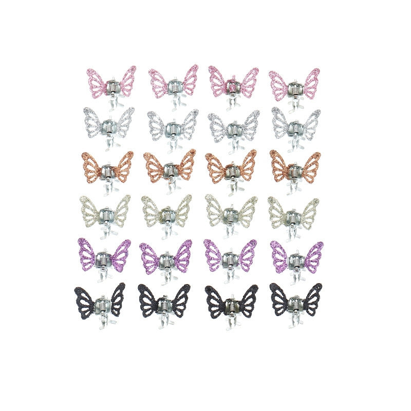 Cute Glitter Butterfly Hair Clips for Kids - Random Colors