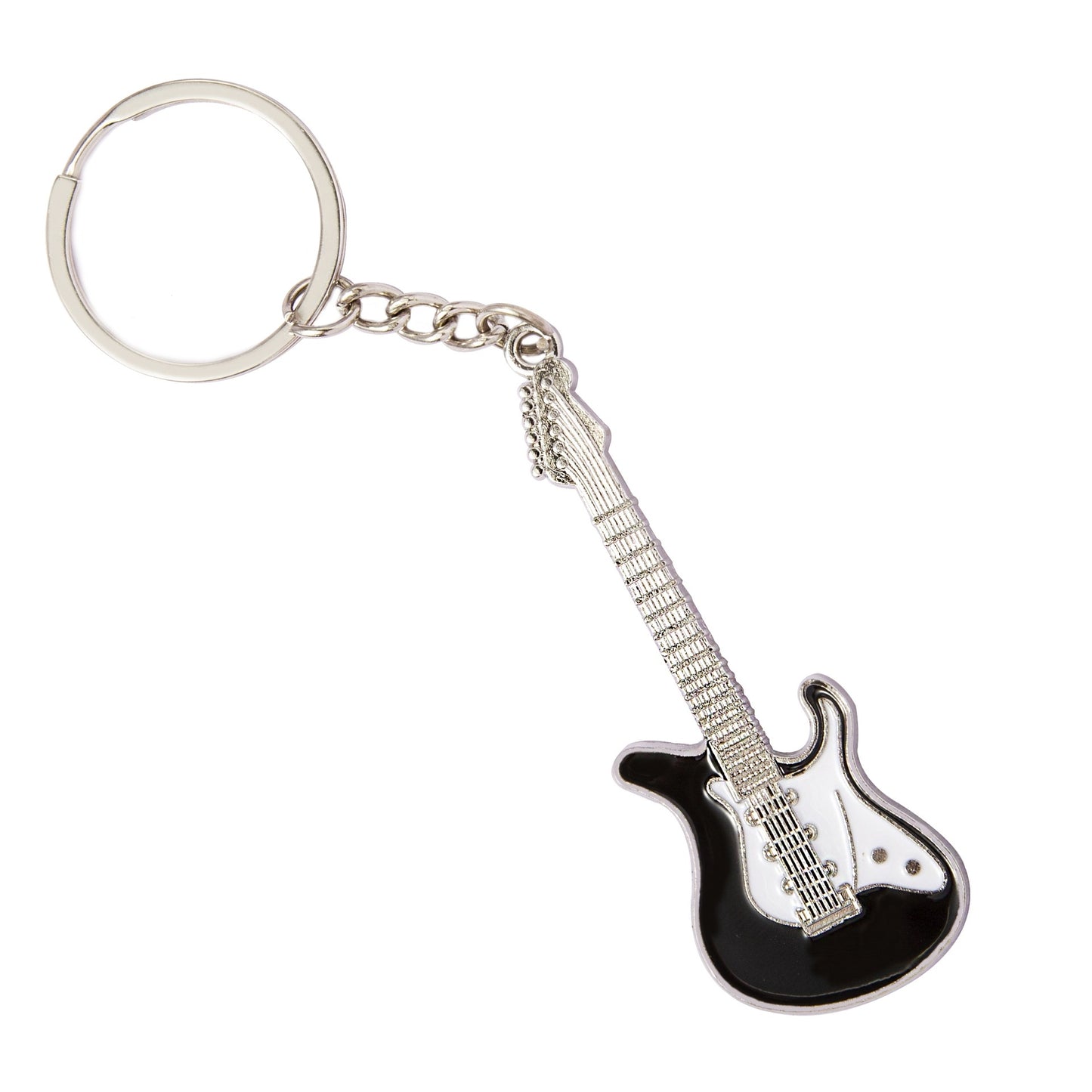 Cute Guitar Zinc Alloy Keychain with Custom Engraving