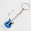 Cute Guitar Zinc Alloy Keychain with Custom Engraving