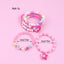 Children's Acrylic Resin Beaded Bracelet Set - Heart & Star Design