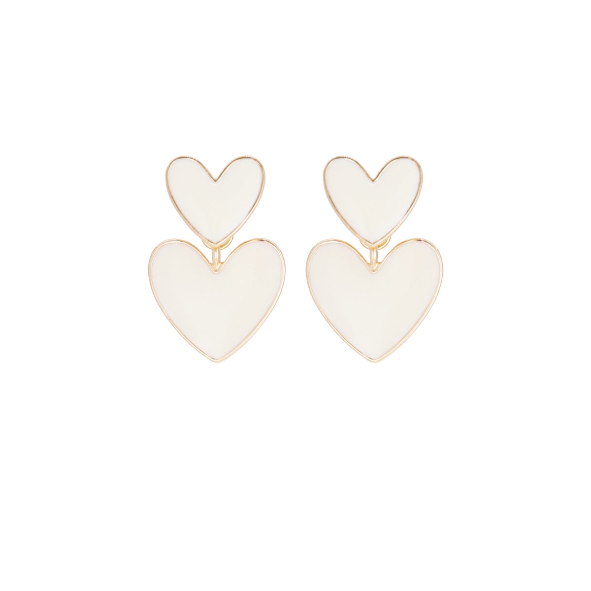 Cute Heart Shape Alloy Enamel Women's Drop Earrings